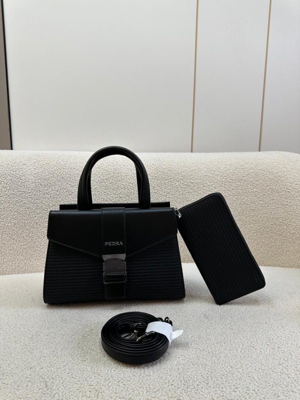 Pedra Classic Noir Elegance" Handbag Set